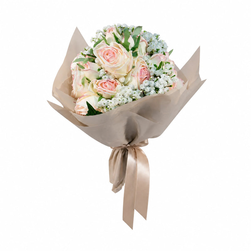 Petit Real-Touch Rose Bouquet, 10 in