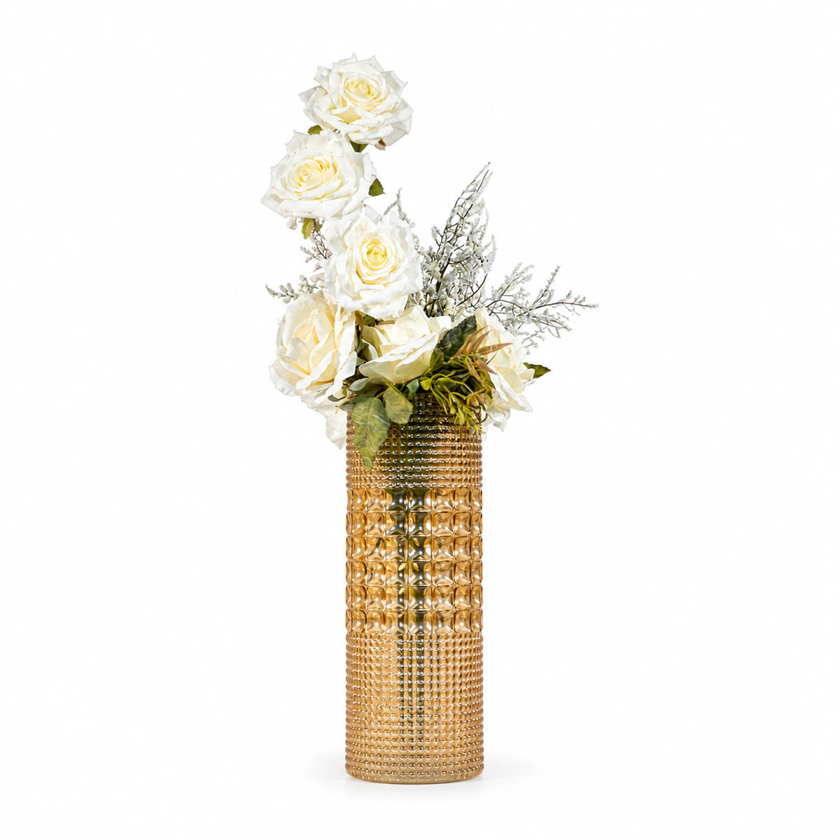 Roses Glass Vase Arrangement