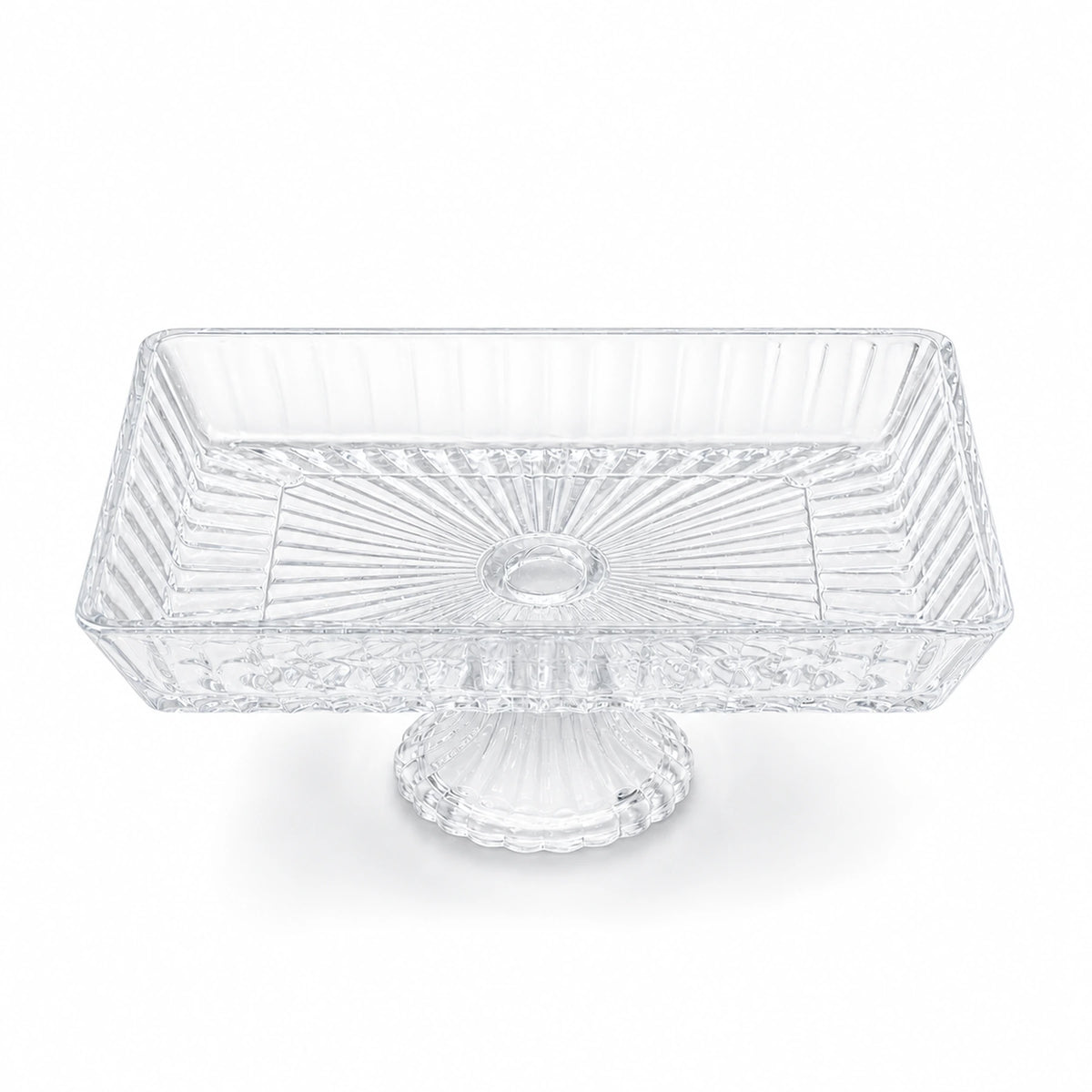 Small Footed Glass Dish, 19.5 x 12.5 cm