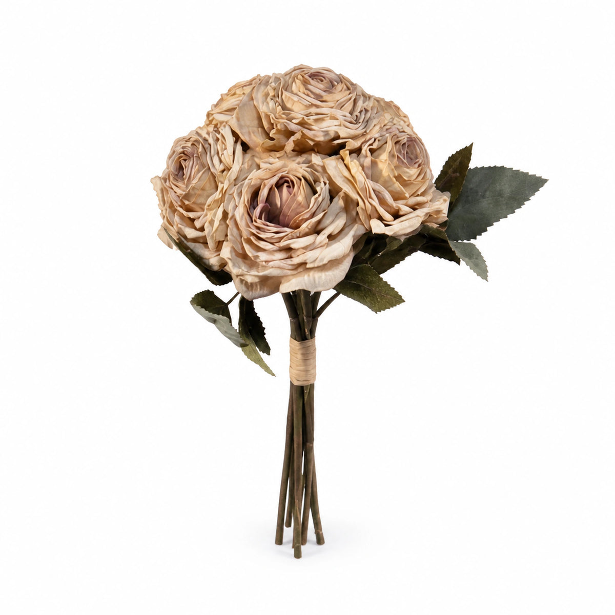 Hand-Tied Full-Bloom Rose Bouquet