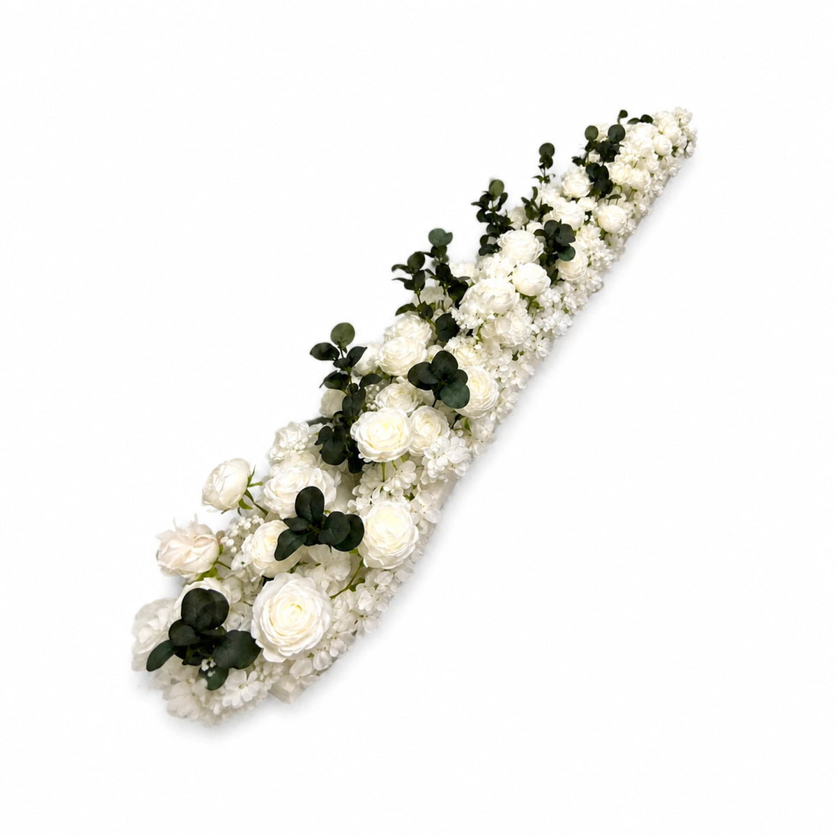 White Floral Line Garland, 6.6 ft