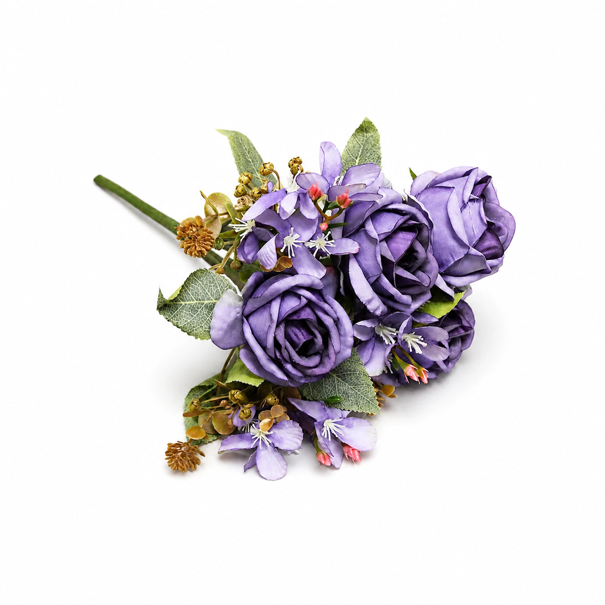 Rose Bouquet, Purple, Blue, Pink & White — studio view