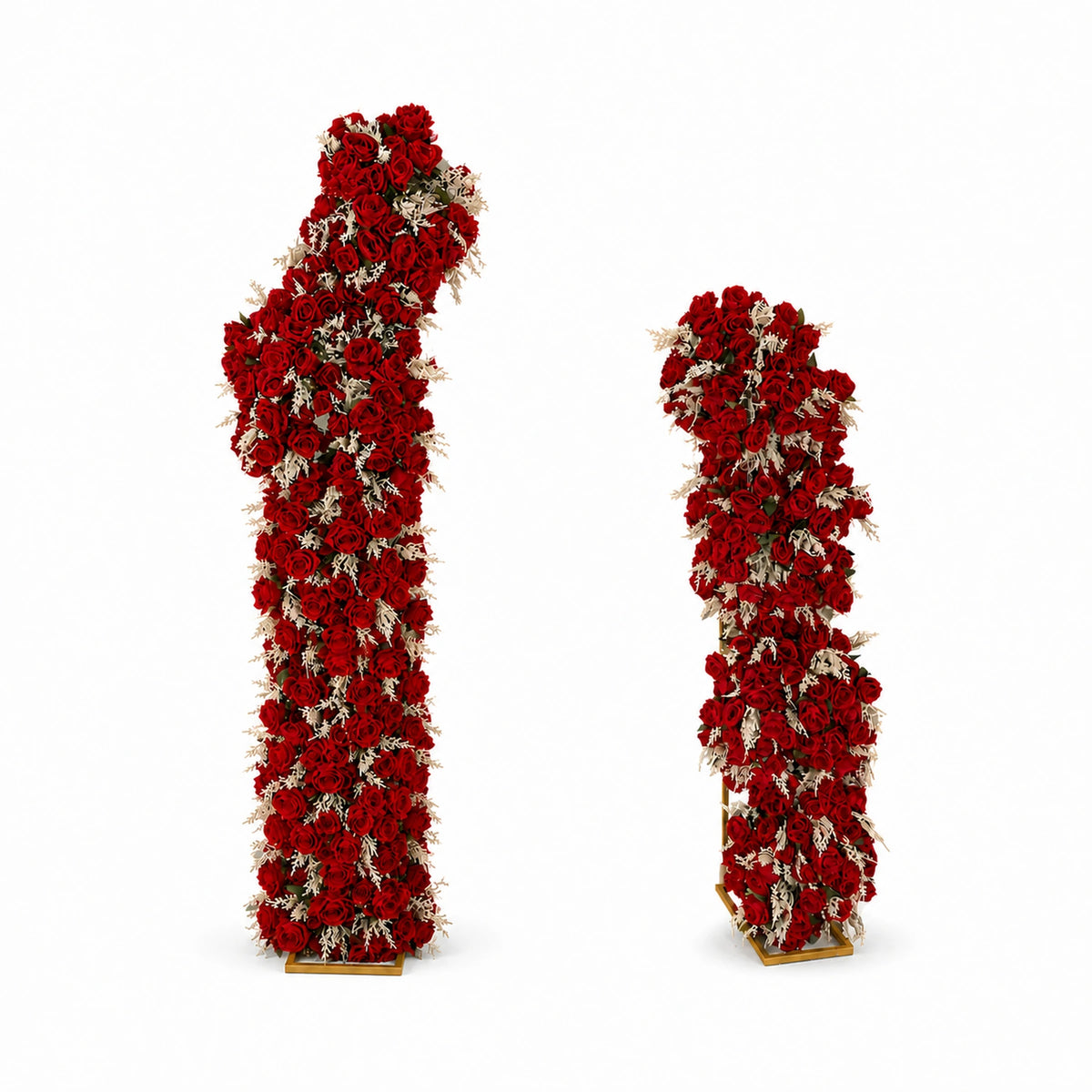 Modular Floral Arch Installation — Red studio view