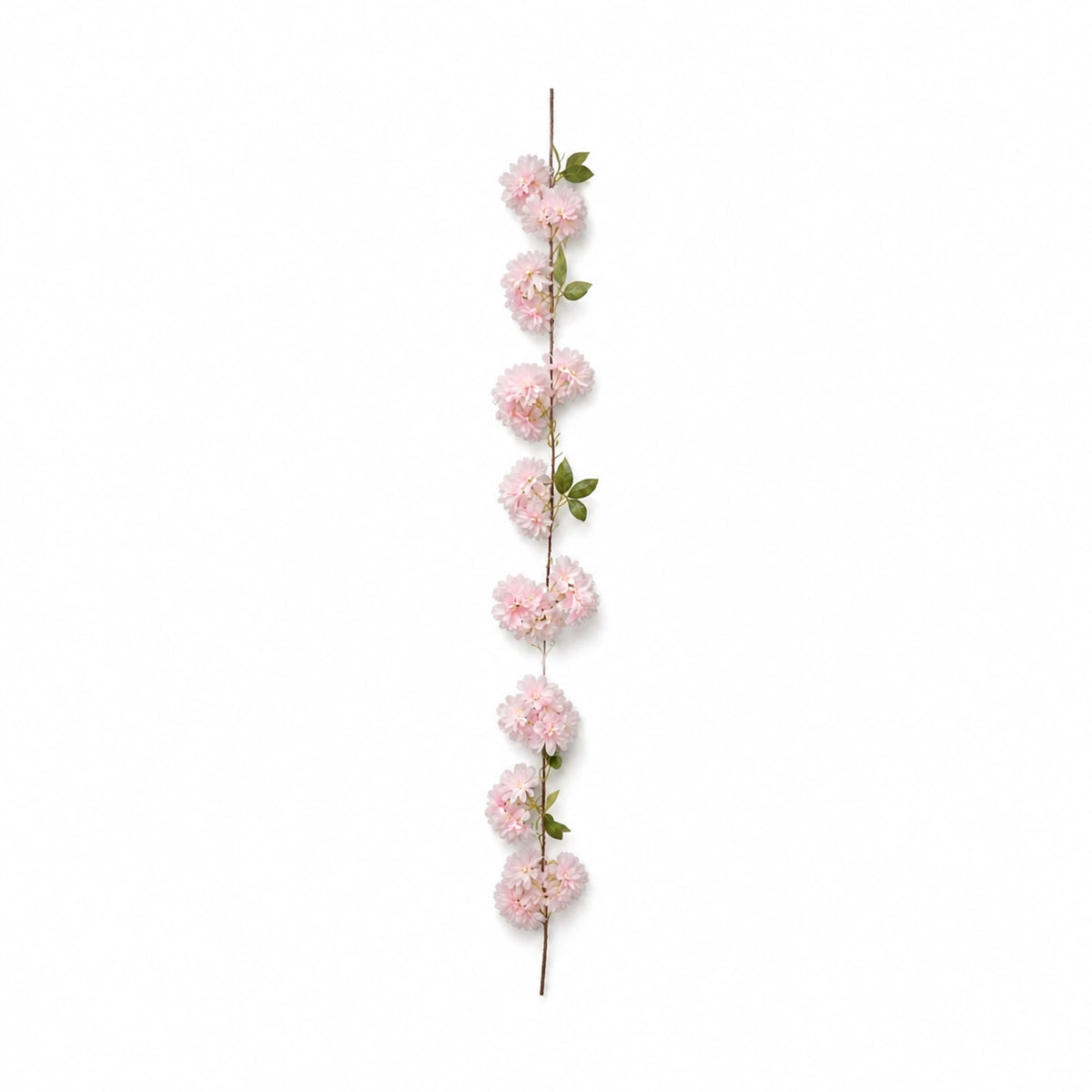 White & Pink Hydrangea Garland, 6.2 ft — Pale Pink studio view