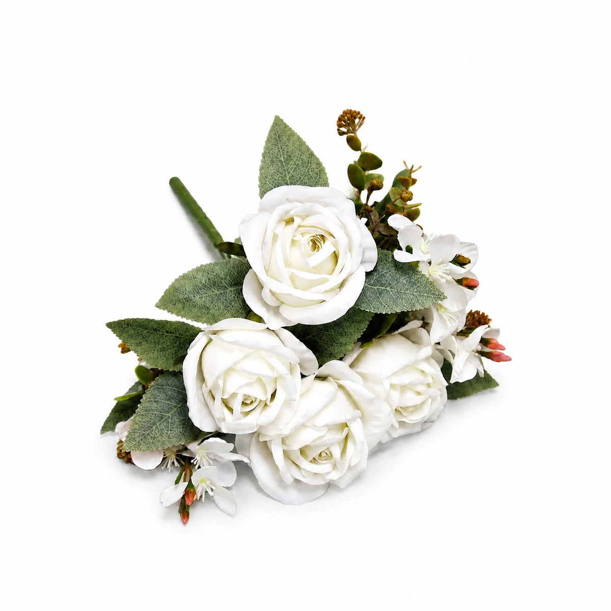 Rose Bouquet, Purple, Blue, Pink & White — White studio view