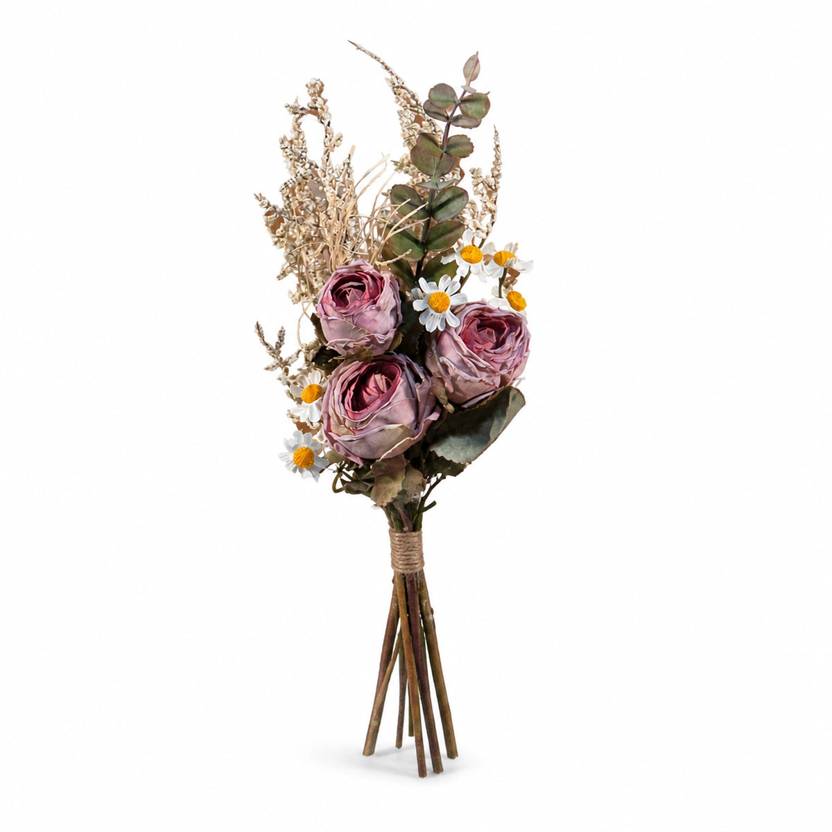 Pink & Burgundy Floral Bouquet — burgundy studio view