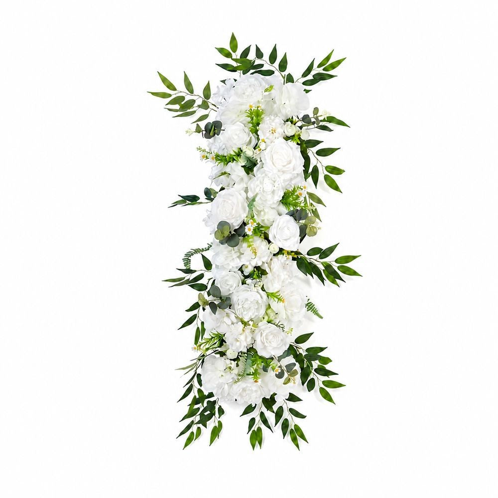 White Floral Arch & Wall Spray, 54 × 113 cm