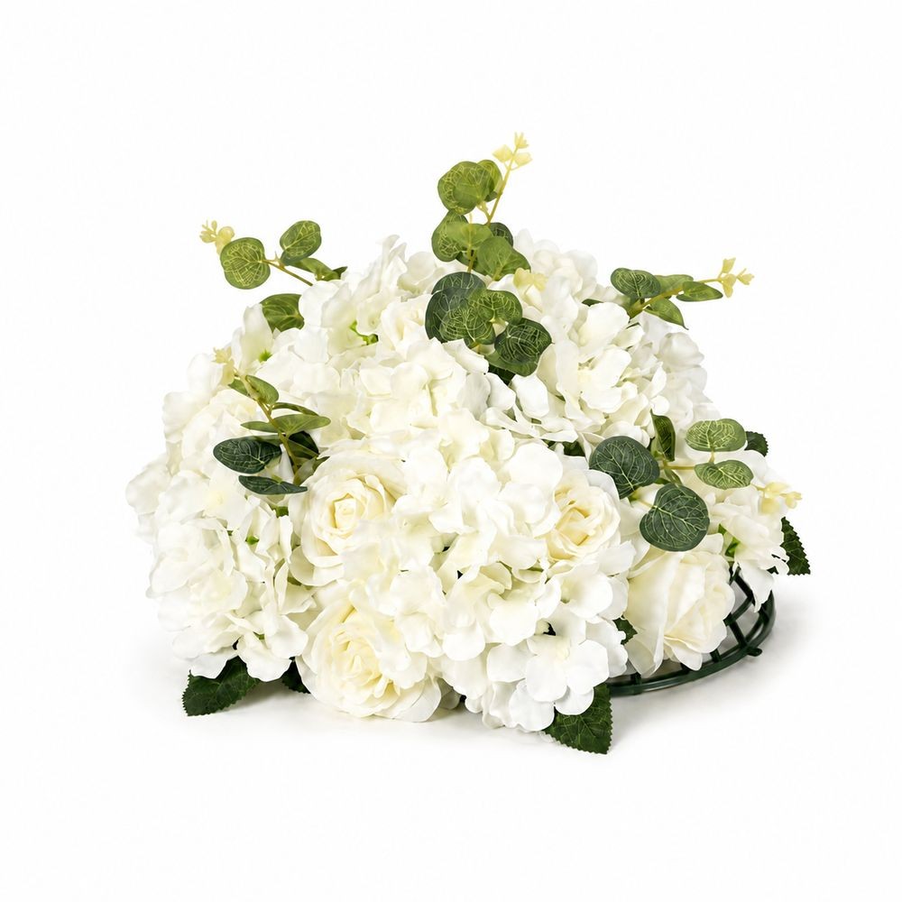 White Floral Centerpiece, 19 x 34 cm