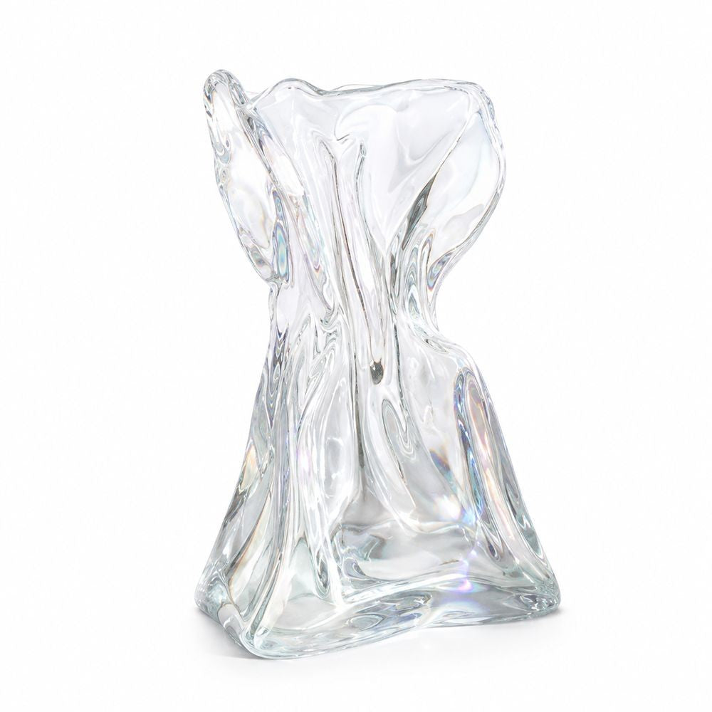 Twisted Sculptural Glass Vase