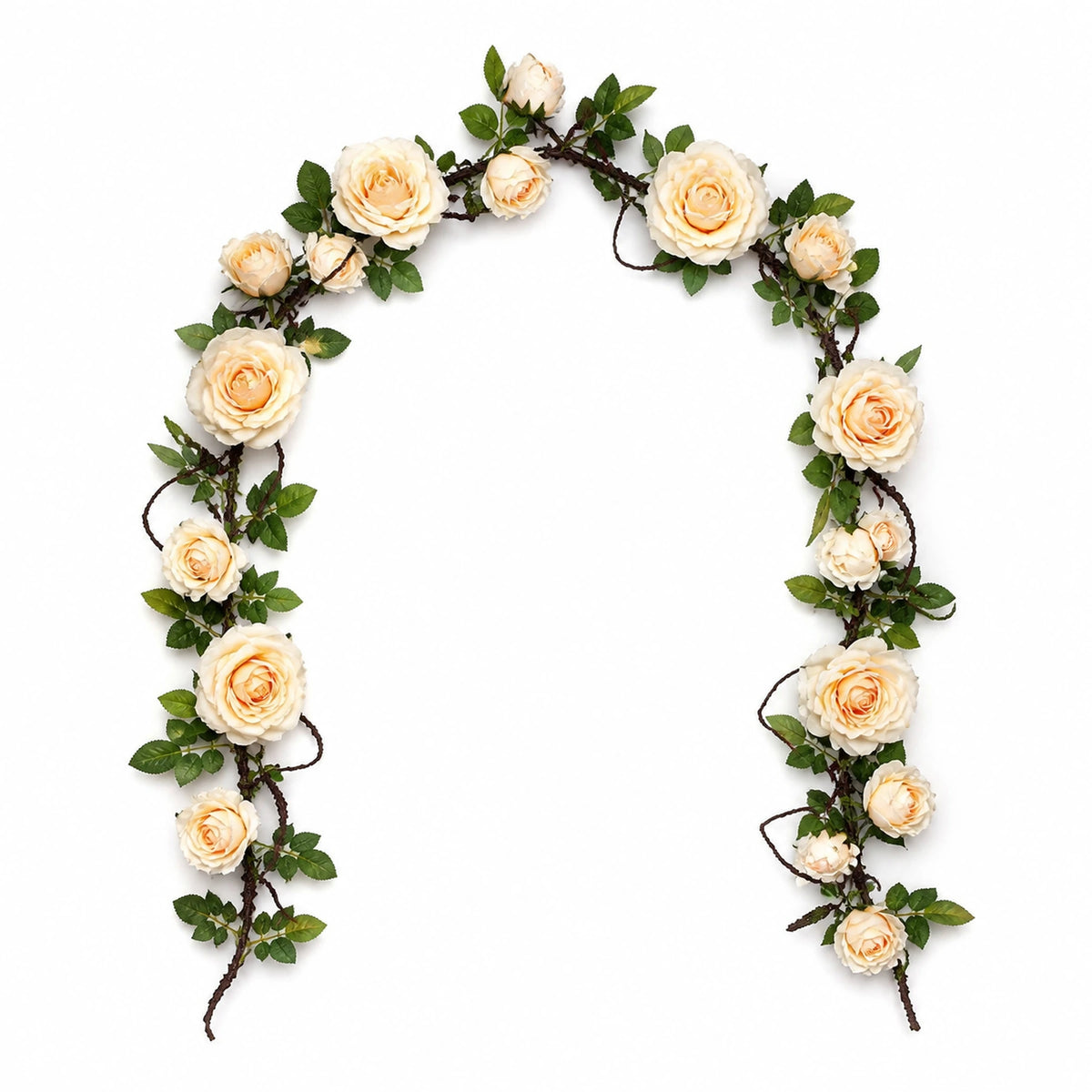 Rose Garland — Salmon studio view