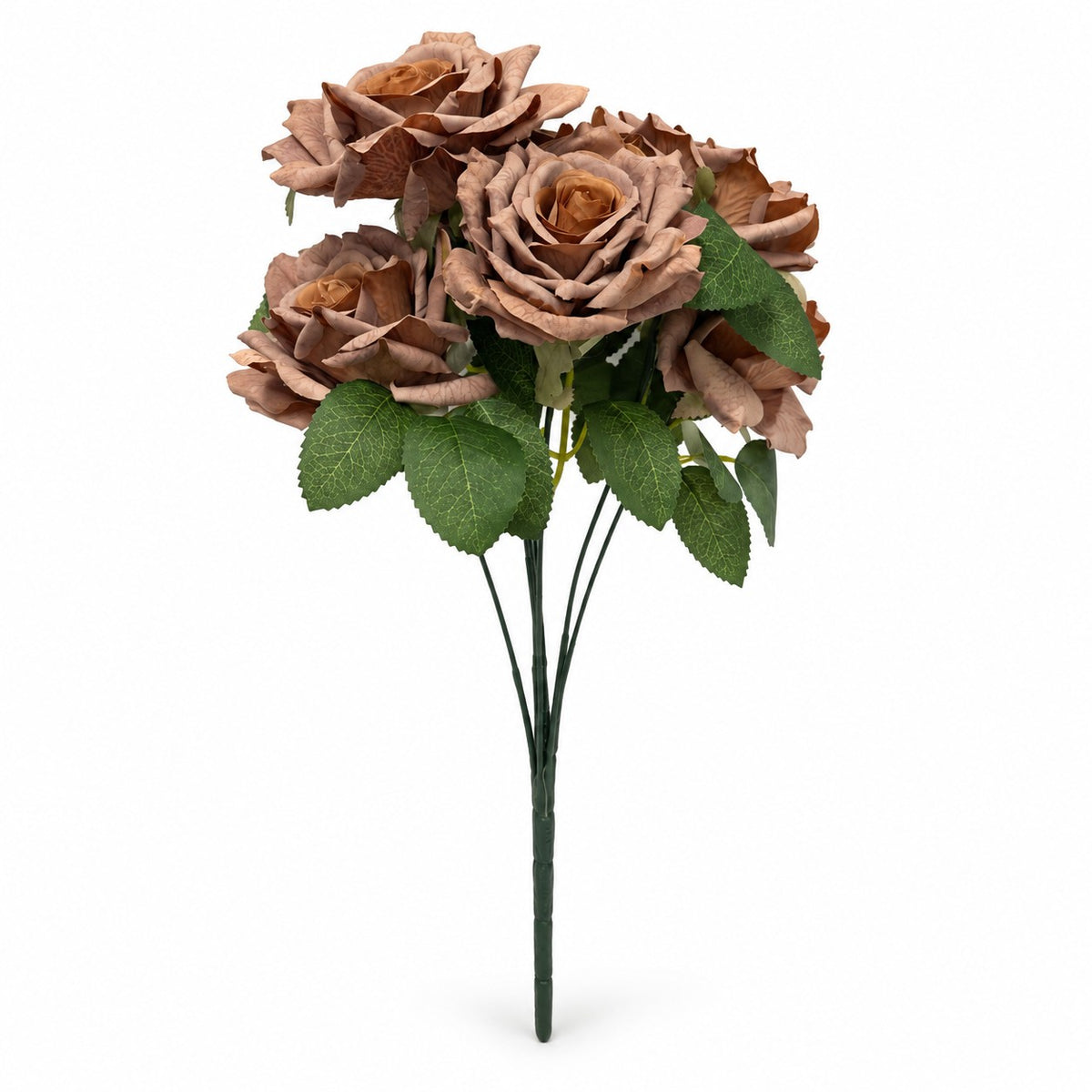 Rose bush / bouquet • 7 heads, 42 cm — Canela