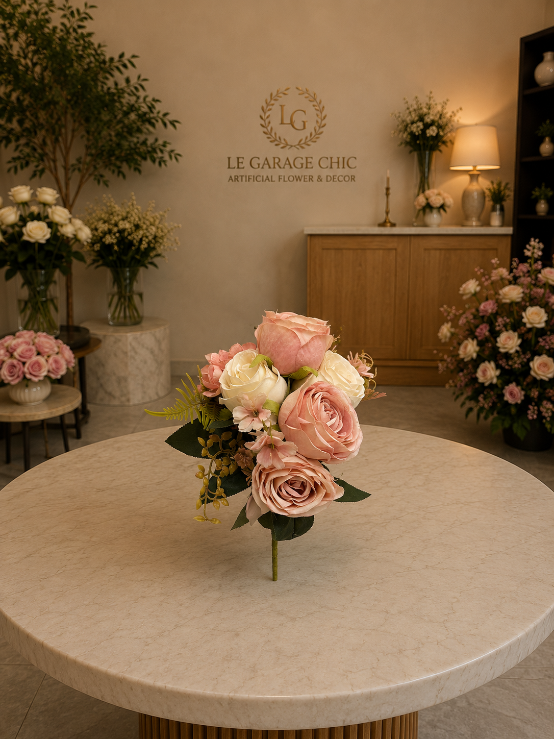 Pink, Cream & White Floral Bouquet