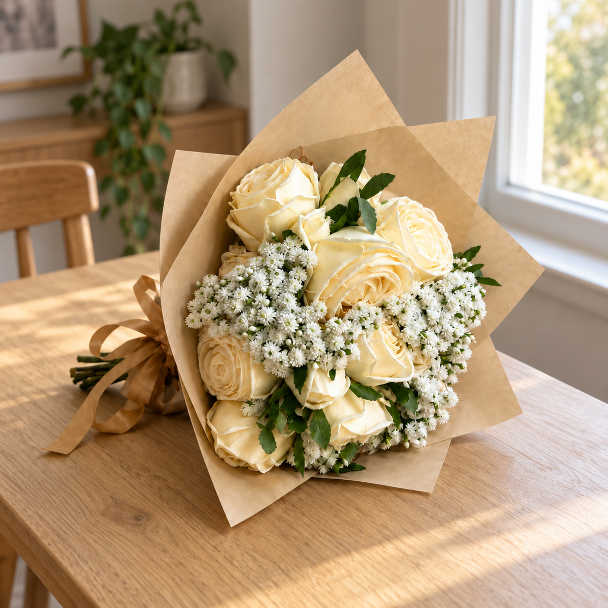 Petit Real-Touch Rose Bouquet, 10 in