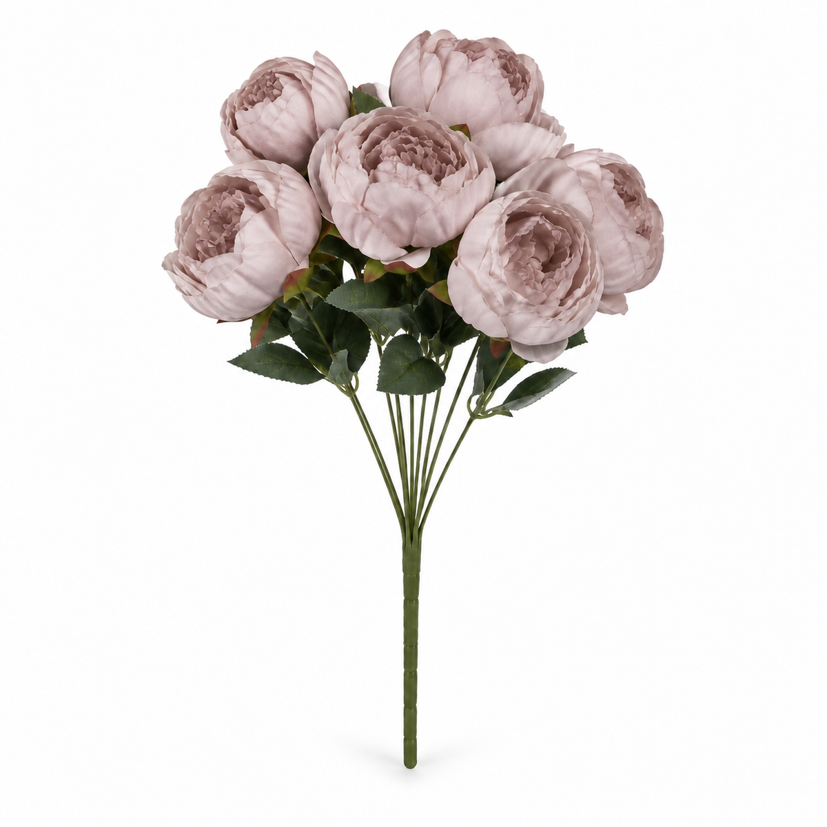 Peony-Style Garden Rose Bouquet — Lilac — studio product photo on white