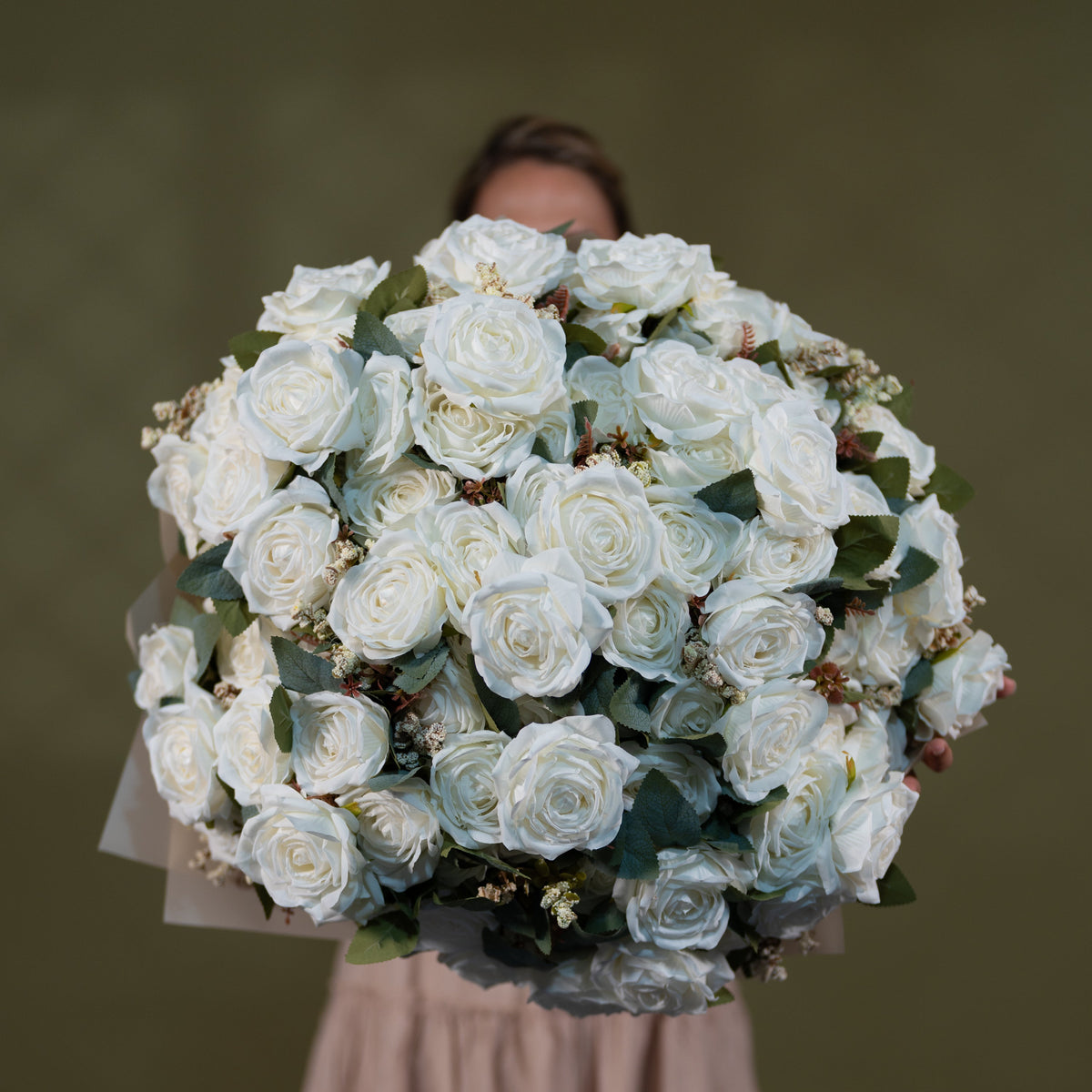 Red Rose & Baby's Breath Bouquet, XL
