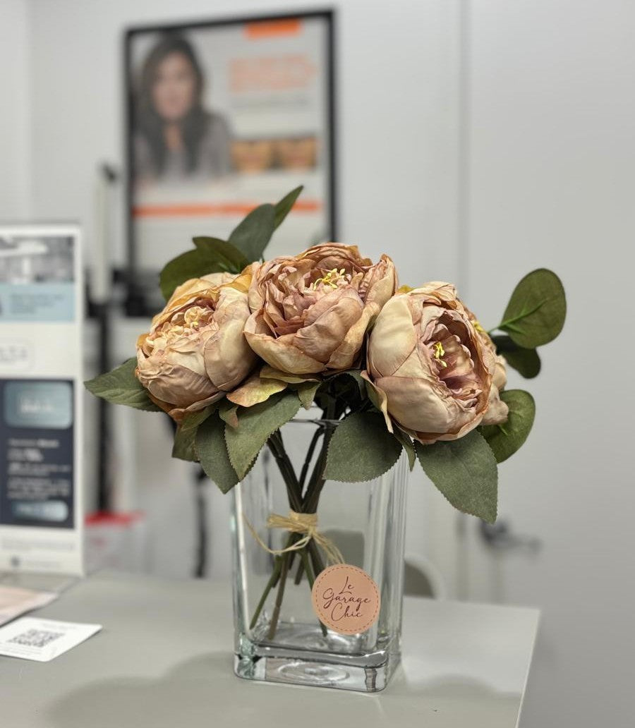 Vintage Rose & Ivory Floral Bouquet