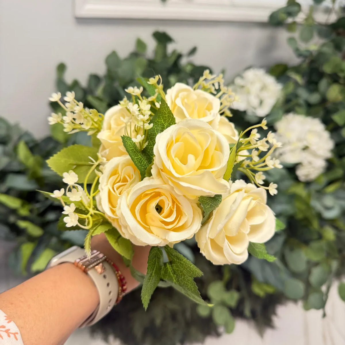 Pink, Terracotta & White Floral Bouquet