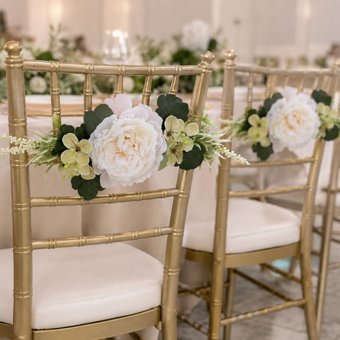 White Garden Chair & Pew Accent