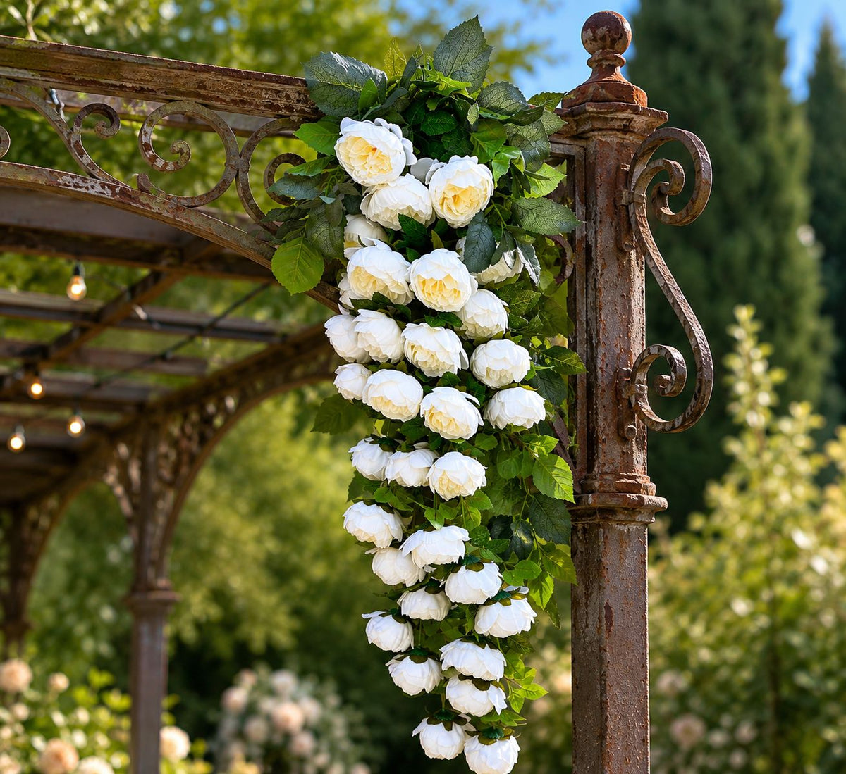 Parisian Cascade Peony Garland