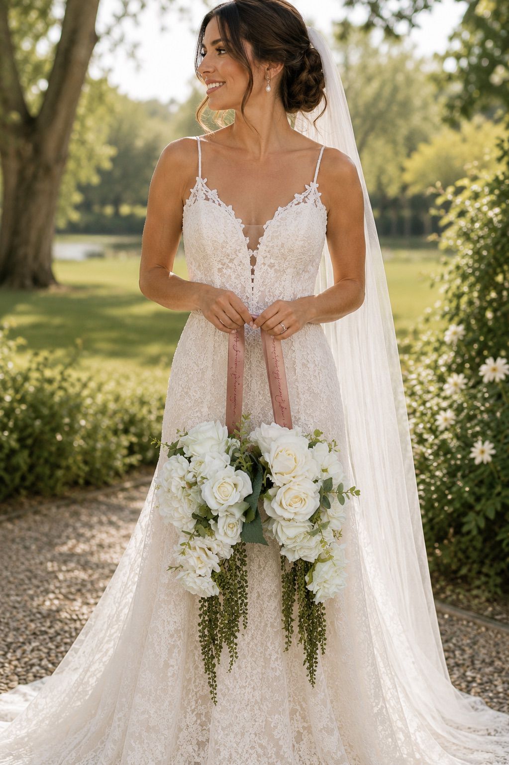 Double Cascade Bridal Bouquet