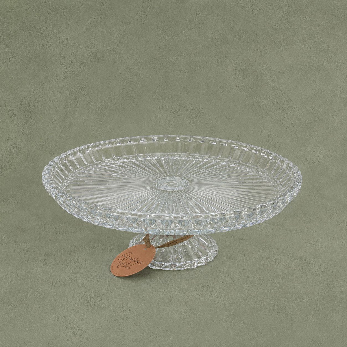 Round Glass Cake Stand, 32 x 12.5 cm