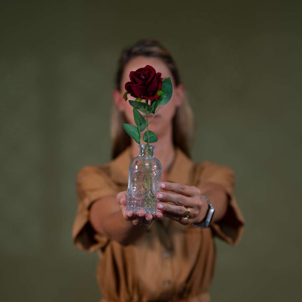 Mini Crystal Bottle Bud Vase