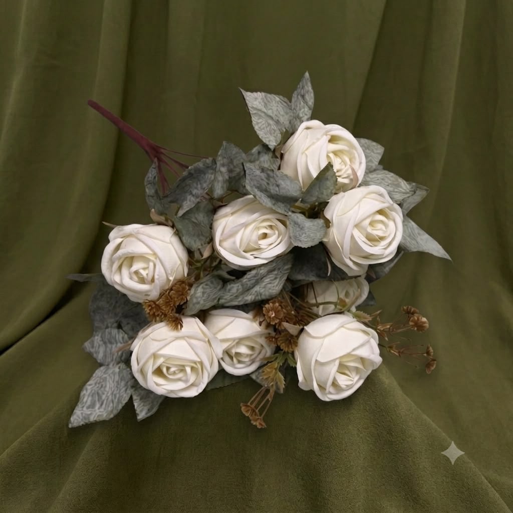 Burgundy, Terracotta & Cream Rose Bouquet