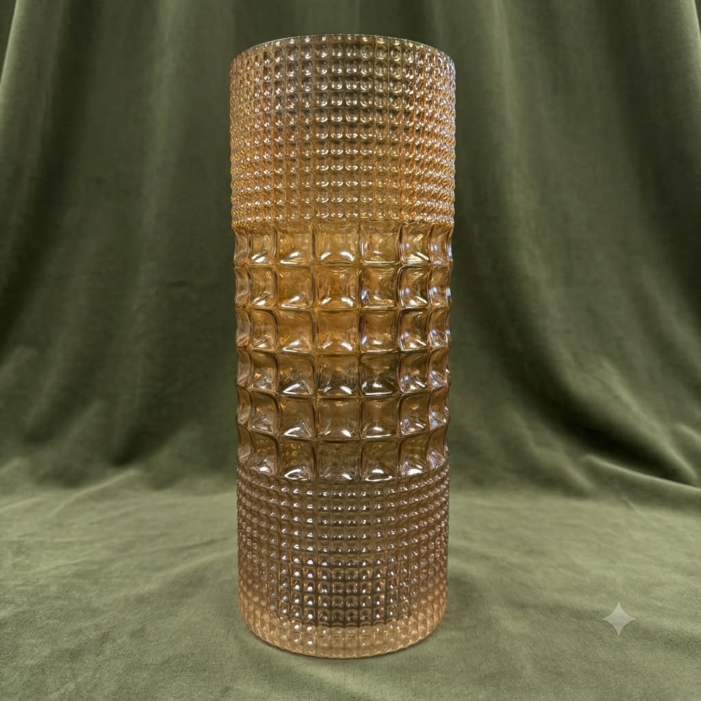 Geometric Glass Cylinder Vase