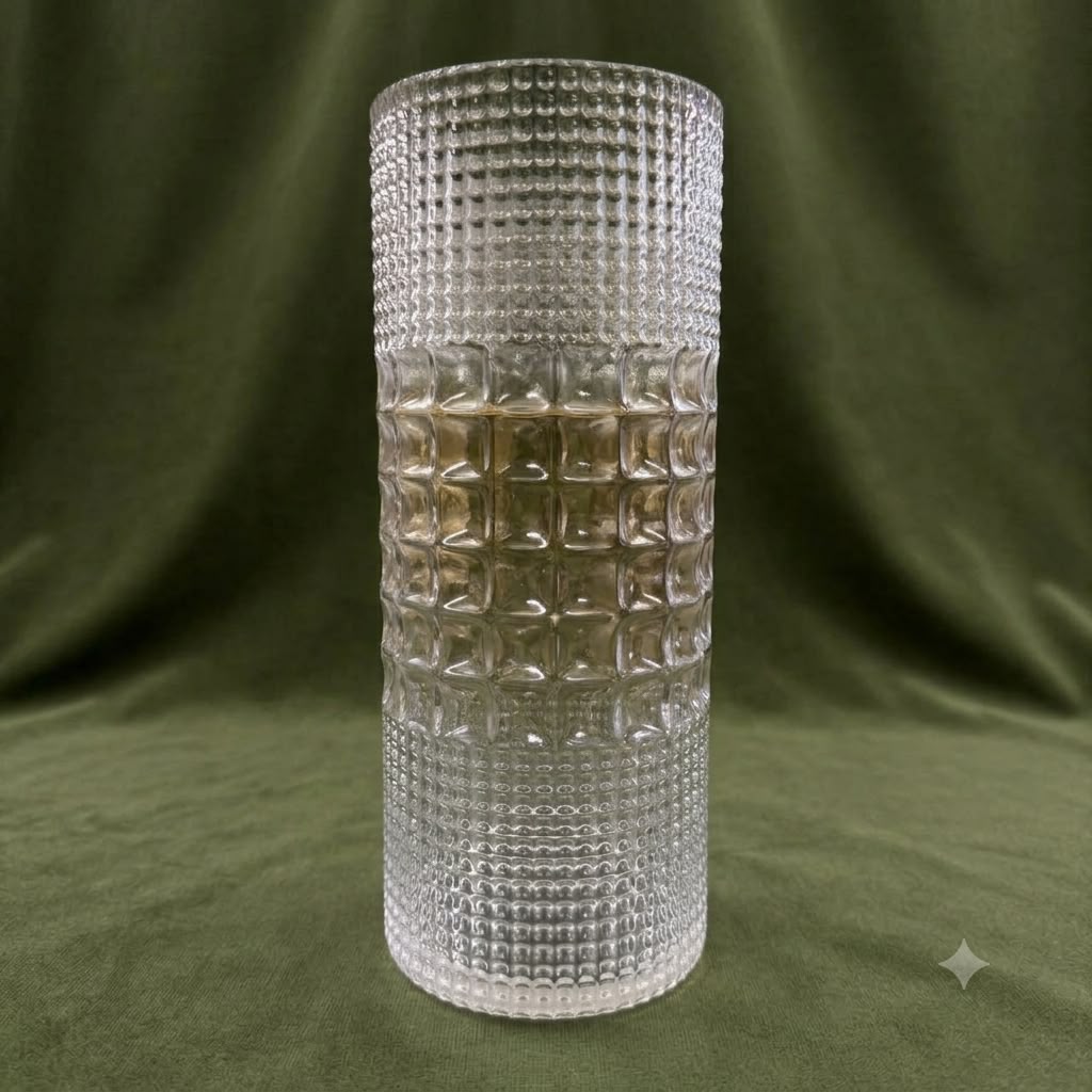 Geometric Glass Cylinder Vase