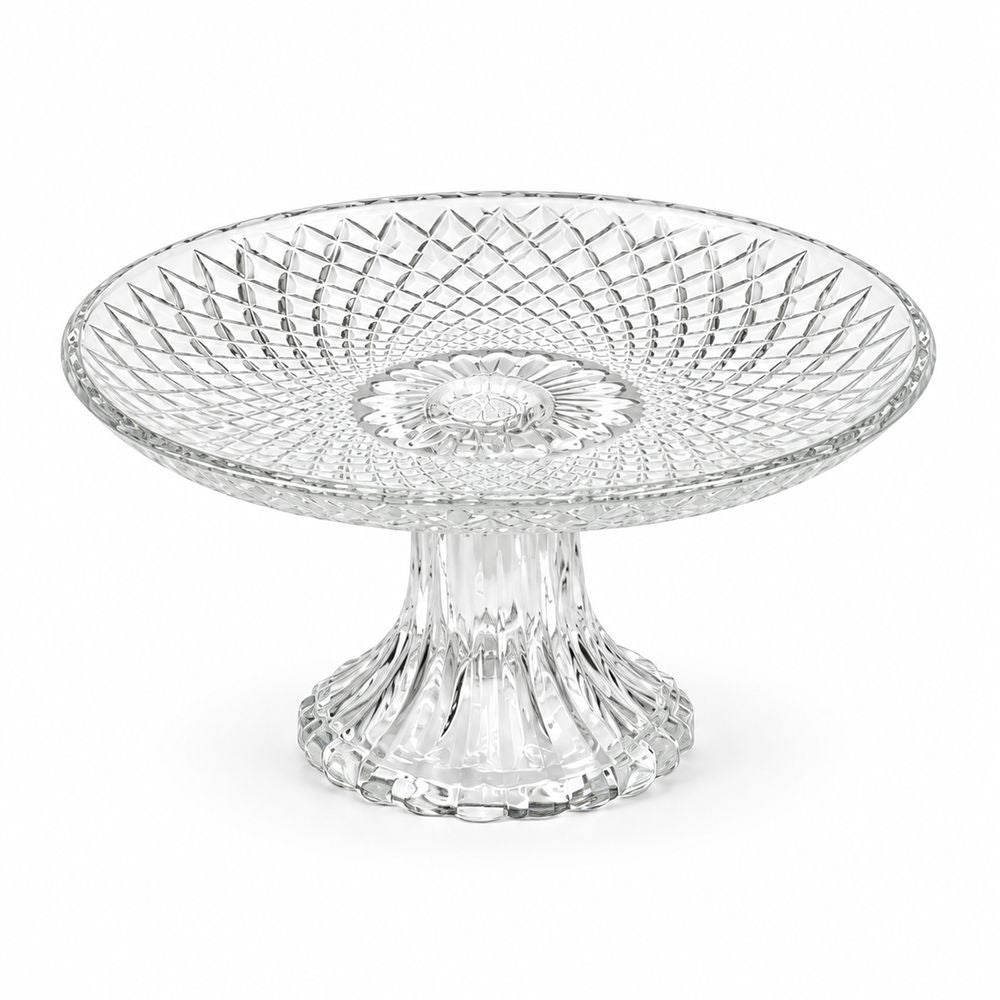 Small Round Glass Pedestal, 15 x 8 cm