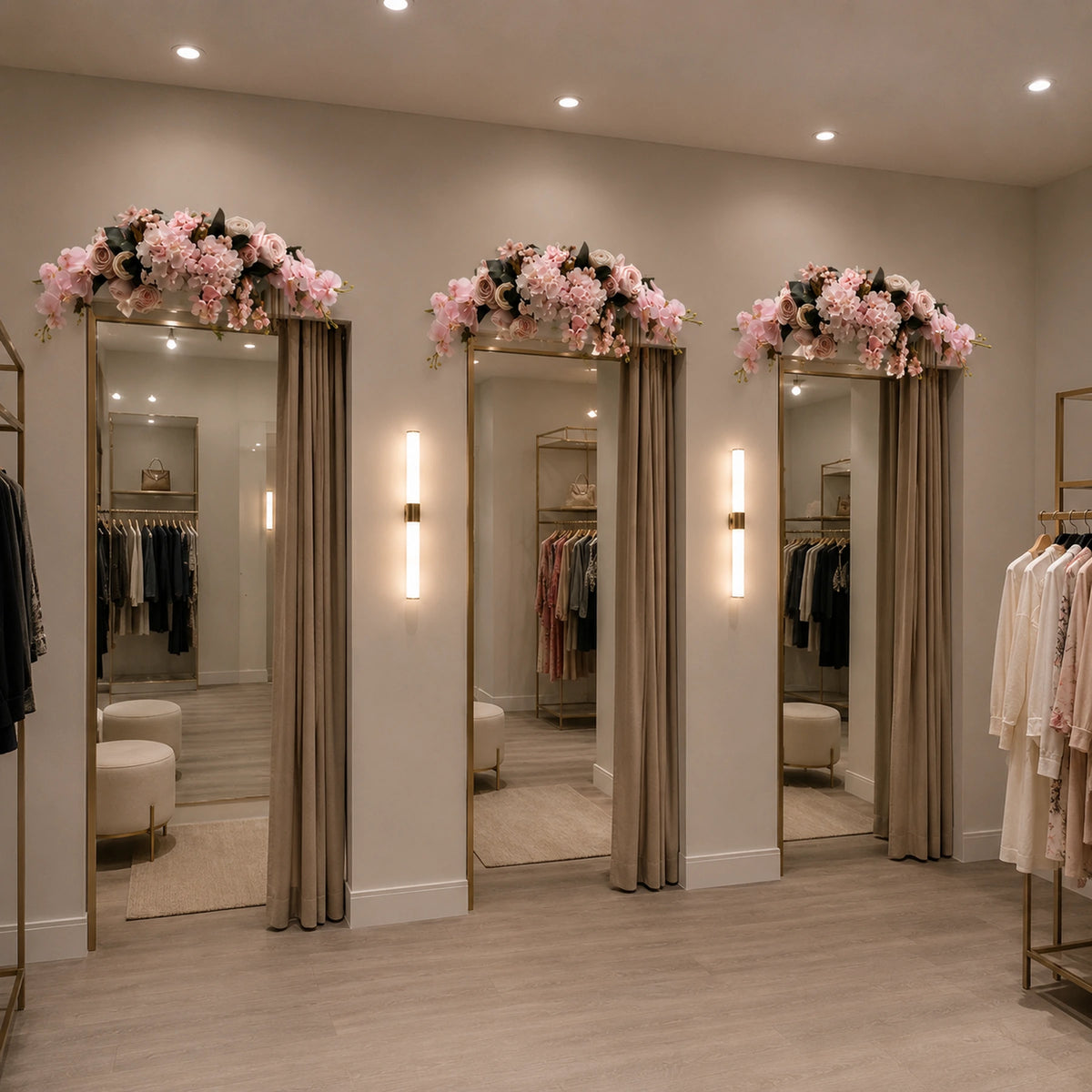 url products pink orchid hydrangea rose floral swag 80cm decorative scene: finished wedding event or commercial installation