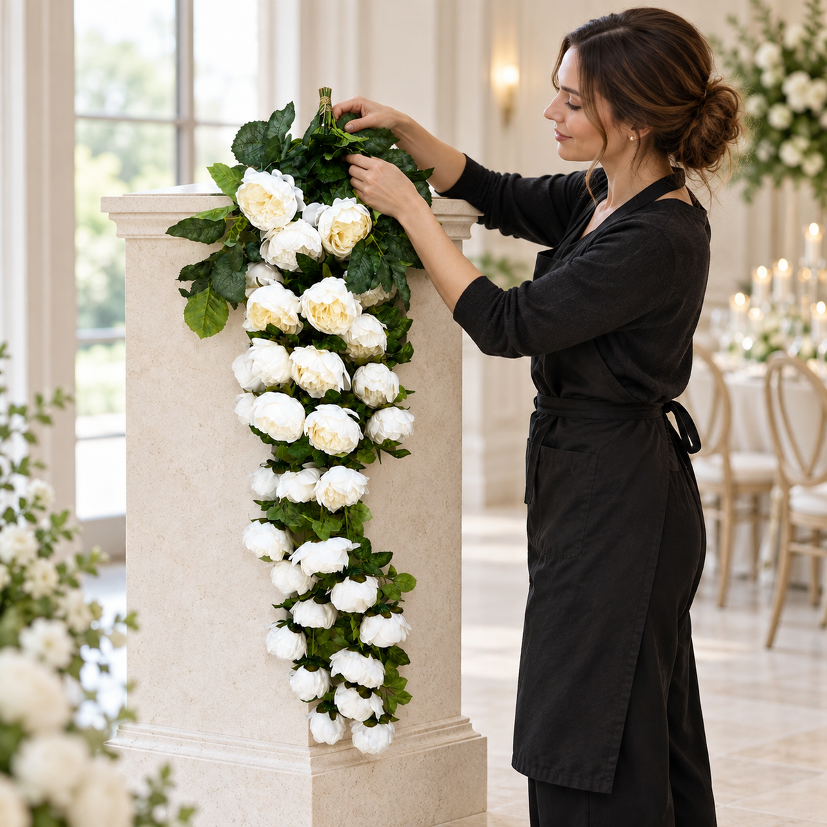 Parisian Cascade Peony Garland — approved lifestyle scene