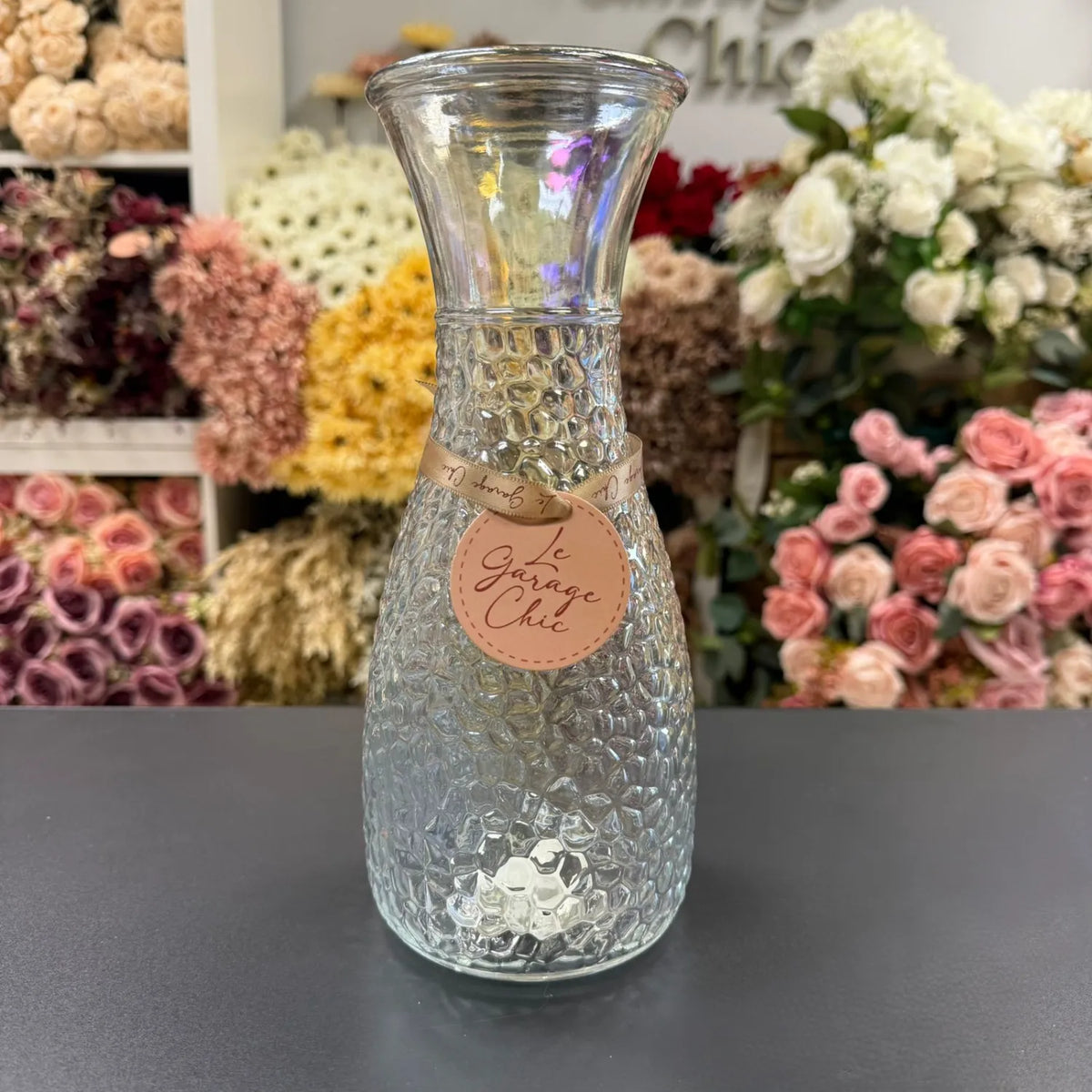 Hammered Glass Vase