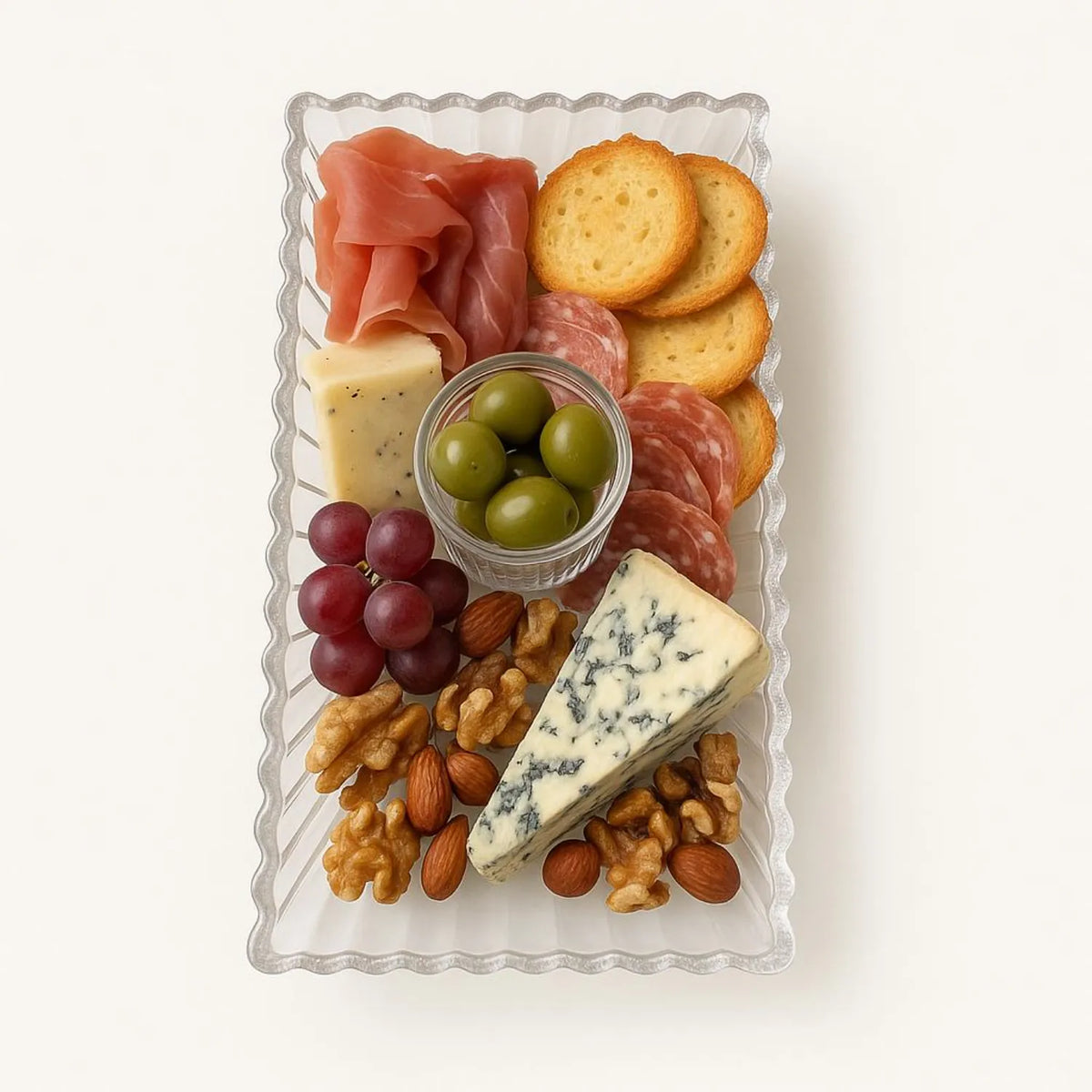Rectangular Crystal Pedestal Cake Stand