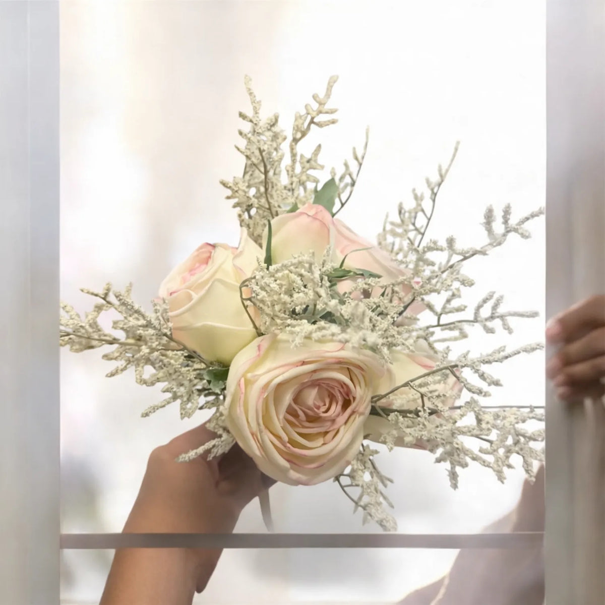Real-Touch Bridal Rose Bouquet