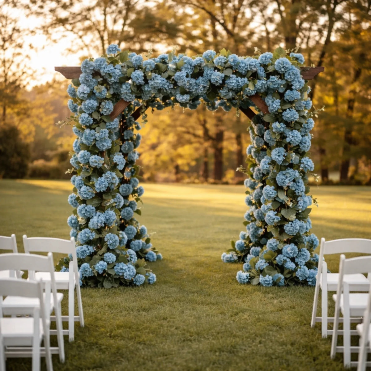 Hydrangea Garland, Blue & Pink