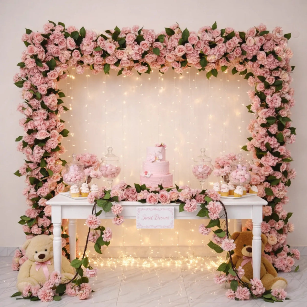 Hydrangea Garland, Blue & Pink