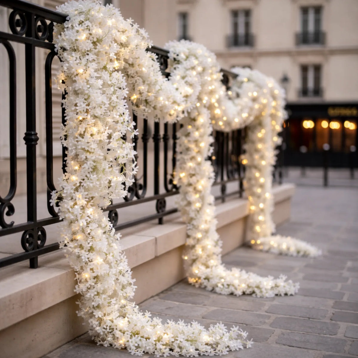 White Jasmine Garland, 6.2 ft