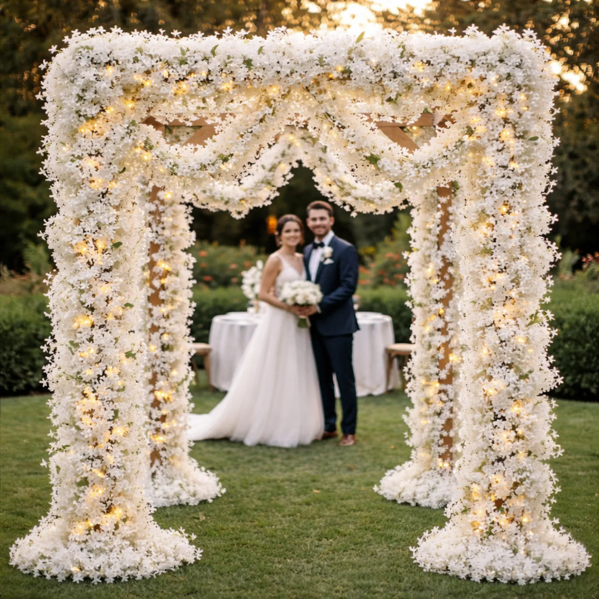White Jasmine Garland, 6.2 ft
